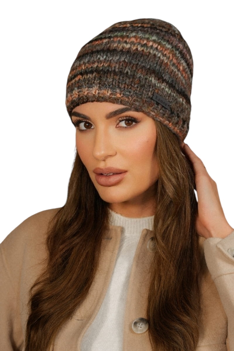 Čepice, Model: Kali, Barva: mix hnědá, Složení materiálu: 65% Akryl; 21% Vlna; 14% Polyamid, Určení: Podzim/Zima, Velikost: Univerzální (54-60)