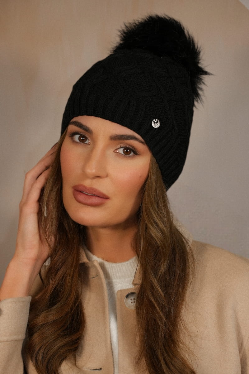 Čepice, Model: Lamis, Barva: černá, Složení materiálu: 50% Akryl; 30% Vlna; 20% Polyamid, Určení: Podzim/Zima, Velikost: Univerzální (54-60) (Čepice, fotografie 2)