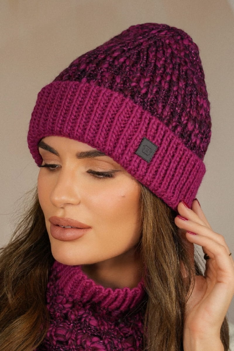 Čepice, Model: Morela, Barva: fuchsie, Složení materiálu: 40% vlna; 37% polyakryl; 19% alpaka; 4% polyester, Velikost: univerzální (54-60) (Čepice, obrázek 2)