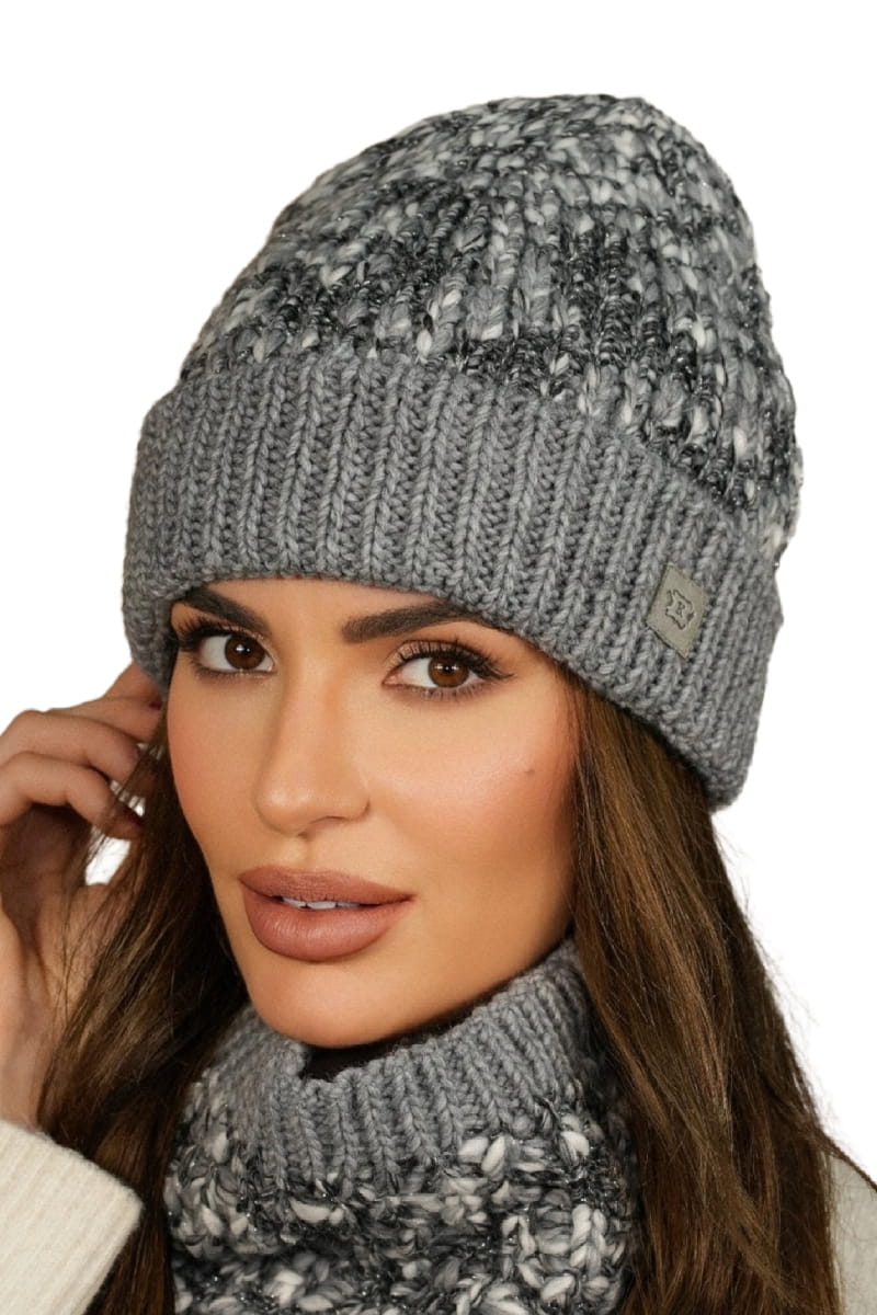 Čepice, Model: Morela, Barva: šedá, Složení materiálu: 40% vlna; 37% polyakryl; 19% alpaka; 4% polyester, Velikost: univerzální (54-60)
