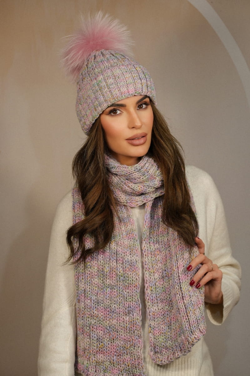 Model: Pavone-Szalik, Kolor: różowy, Skład materiału: 75% Poliakryl; 25% Wełna