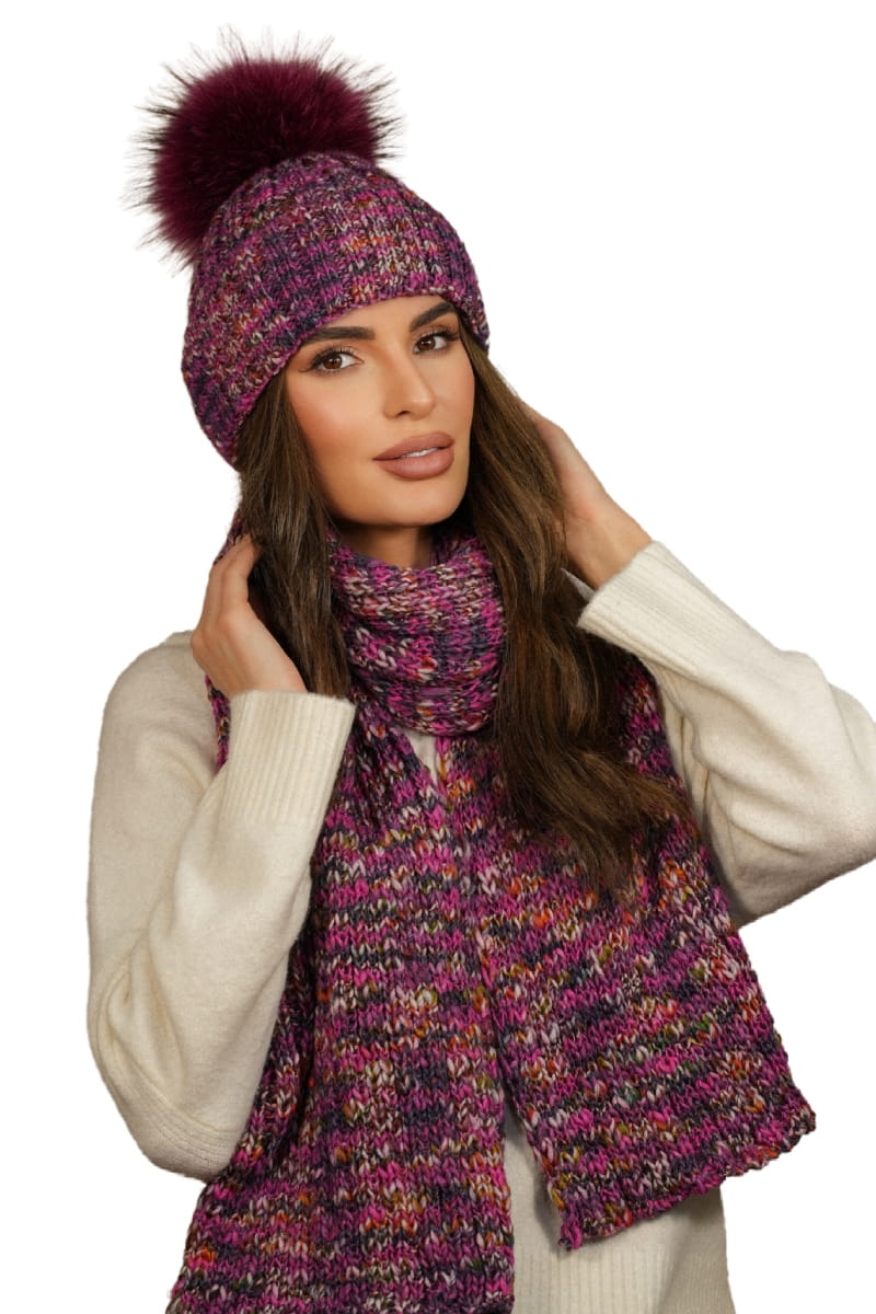 Model: Pavone-Szalik, Kolor: fuksja, Skład materiału: 75% Poliakryl; 25% Wełna