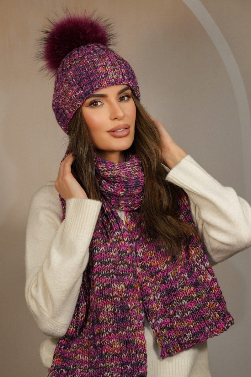 Model: Pavone-Szalik, Kolor: fuksja, Skład materiału: 75% Poliakryl; 25% Wełna