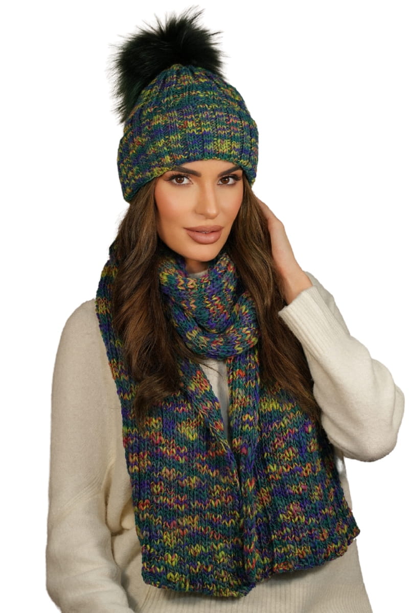 Model: Pavone-Szalik, Kolor: zielony, Skład materiału: 75% Poliakryl; 25% Wełna