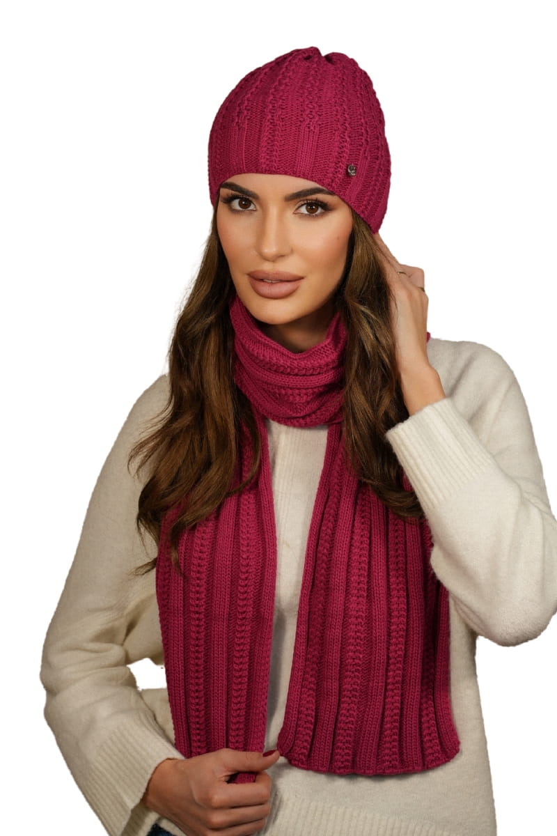Komplety: czapka + szalik/komin, Model: Filona-Komplet, Kolor: fuksja, Skład materiału: 50% Akryl; 30% Wełna; 20% Poliamid, Przeznaczenie: Jesień/Zima, Rozmiar: Uniwersalny (54-60)