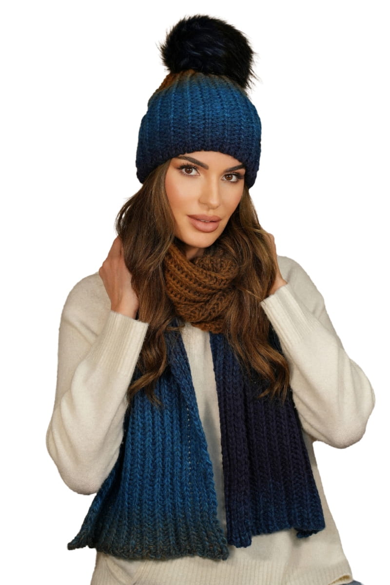 Komplety: czapka + szalik/komin, Model: Alice-Komplet, Kolor: turkusowy, Skład materiału: 55% Poliakryl; 25% Wełna; 20% Alpaka, Rozmiar: Uniwersalny (54-60)