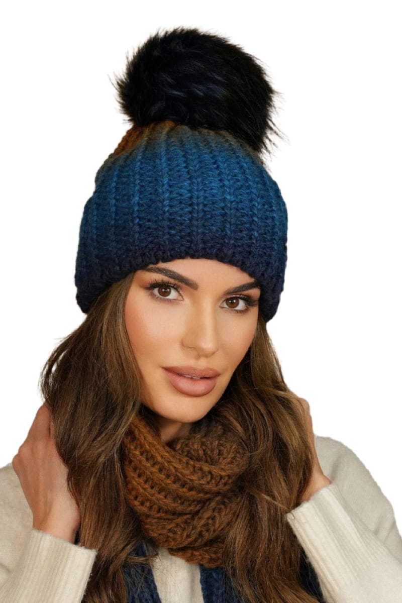 Komplety: czapka + szalik/komin, Model: Alice-Komplet, Kolor: turkusowy, Skład materiału: 55% Poliakryl; 25% Wełna; 20% Alpaka, Rozmiar: Uniwersalny (54-60) (Komplety: czapka + szalik/komin, zdjęcie 3)