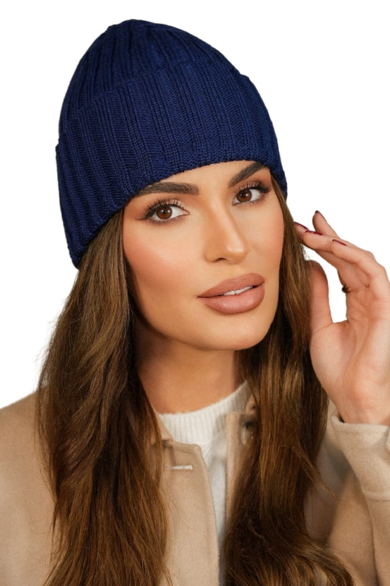 Čepice, Model: Ume, Barva: námořnická, Složení materiálu: 100% Vlna Merino Extrafine, Určení: Podzim/Zima, Velikost: Univerzální (54-60)