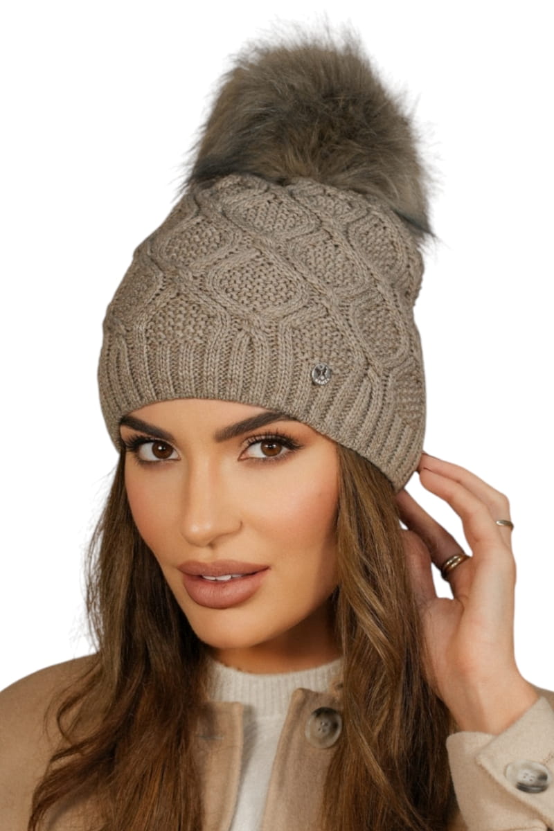 Čepice, Model: Lamis, Barva: tmavě béžová, Složení materiálu: 50% Akryl; 30% Vlna; 20% Polyamid, Určení: Podzim/Zima, Velikost: Univerzální (54-60)