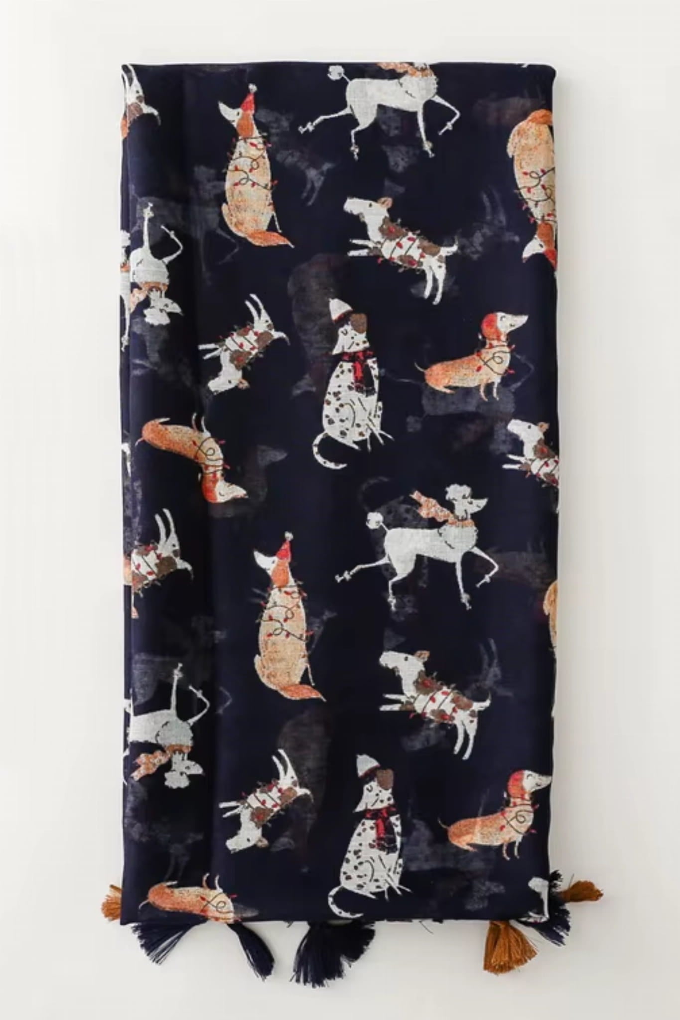 Szalik Damski, Model: C2129//T26//5, Kolor: granatowy, Skład materiału: 50% Wiskoza; 50% Bawełna, Przeznaczenie: Wielosezonowe, Wymiary(długość/szerokość): 180cm/90cm