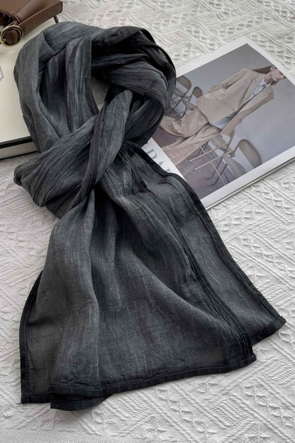 Model: C2276-3//T34//13, Kolor: czarny, Skład materiału: 100% Bawełna, Przeznaczenie: Wielosezonowe, Wymiary(długość/szerokość): 190cm/33cm