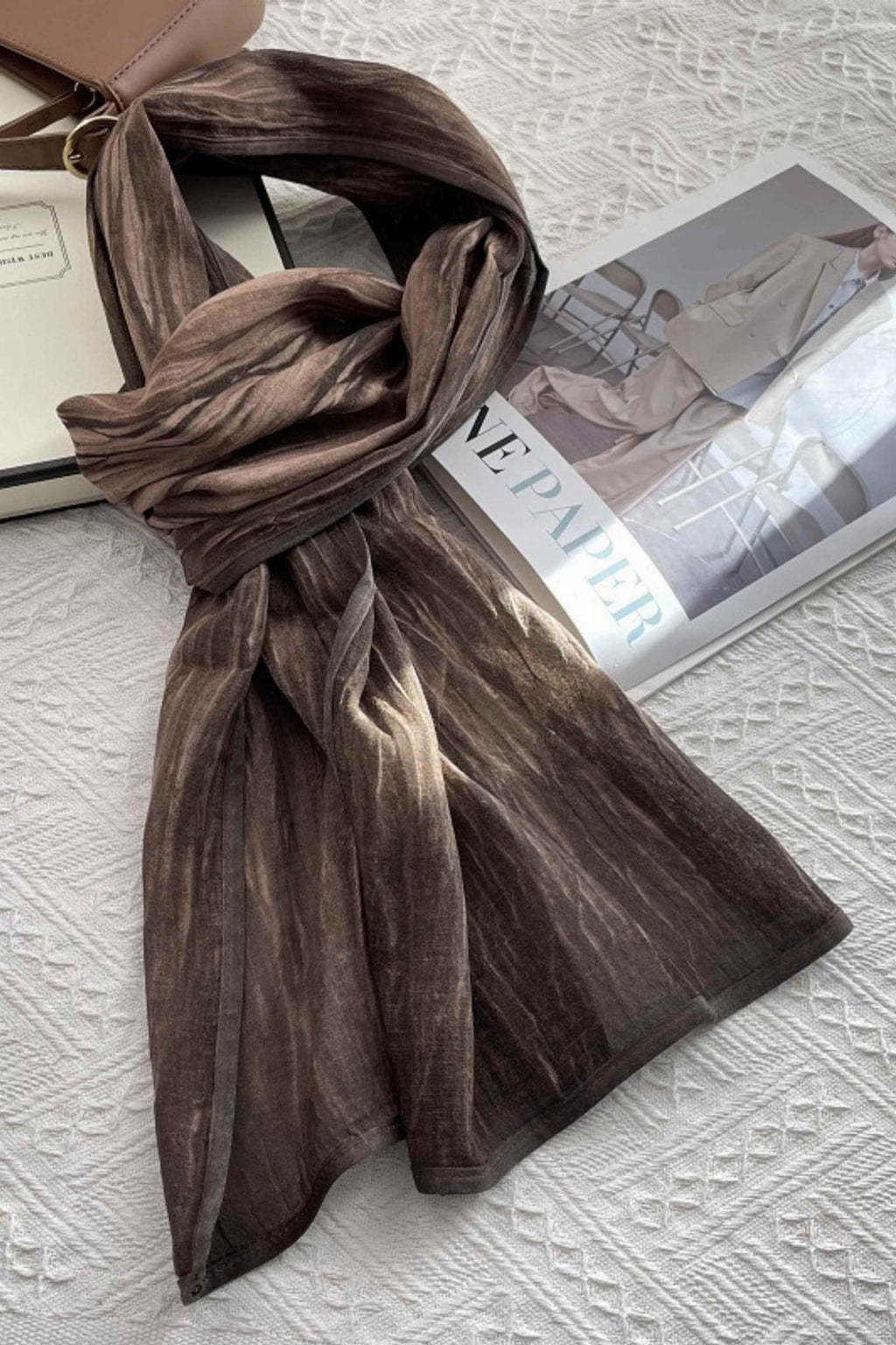 Model: C2276-11//T34//13, Kolor: ciemny brązowy, Skład materiału: 100% Bawełna, Przeznaczenie: Wielosezonowe, Wymiary(długość/szerokość): 190cm/33cm