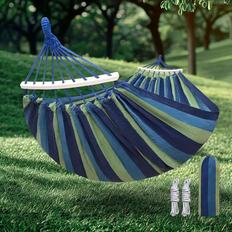 Houpací síť v barvě zelených pruhů, dodávající letní atmosféru každému prostoru | KAMEA | Spironik.pl