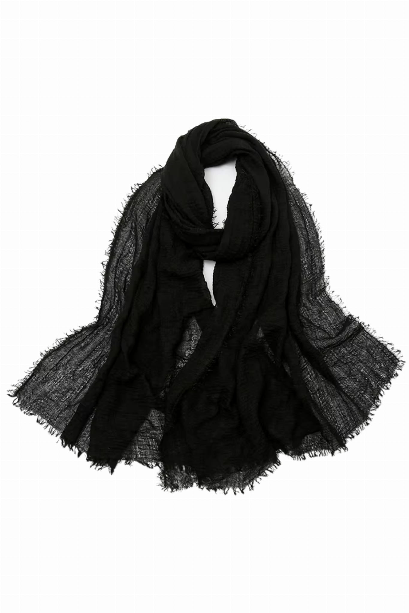 Dámský šátek, Model: H001-1//T33//12, Barva: černá, Složení materiálu: 100% Polyester, Určení: Více sezónní, Rozměry(délka/šířka): 180cm/85cm