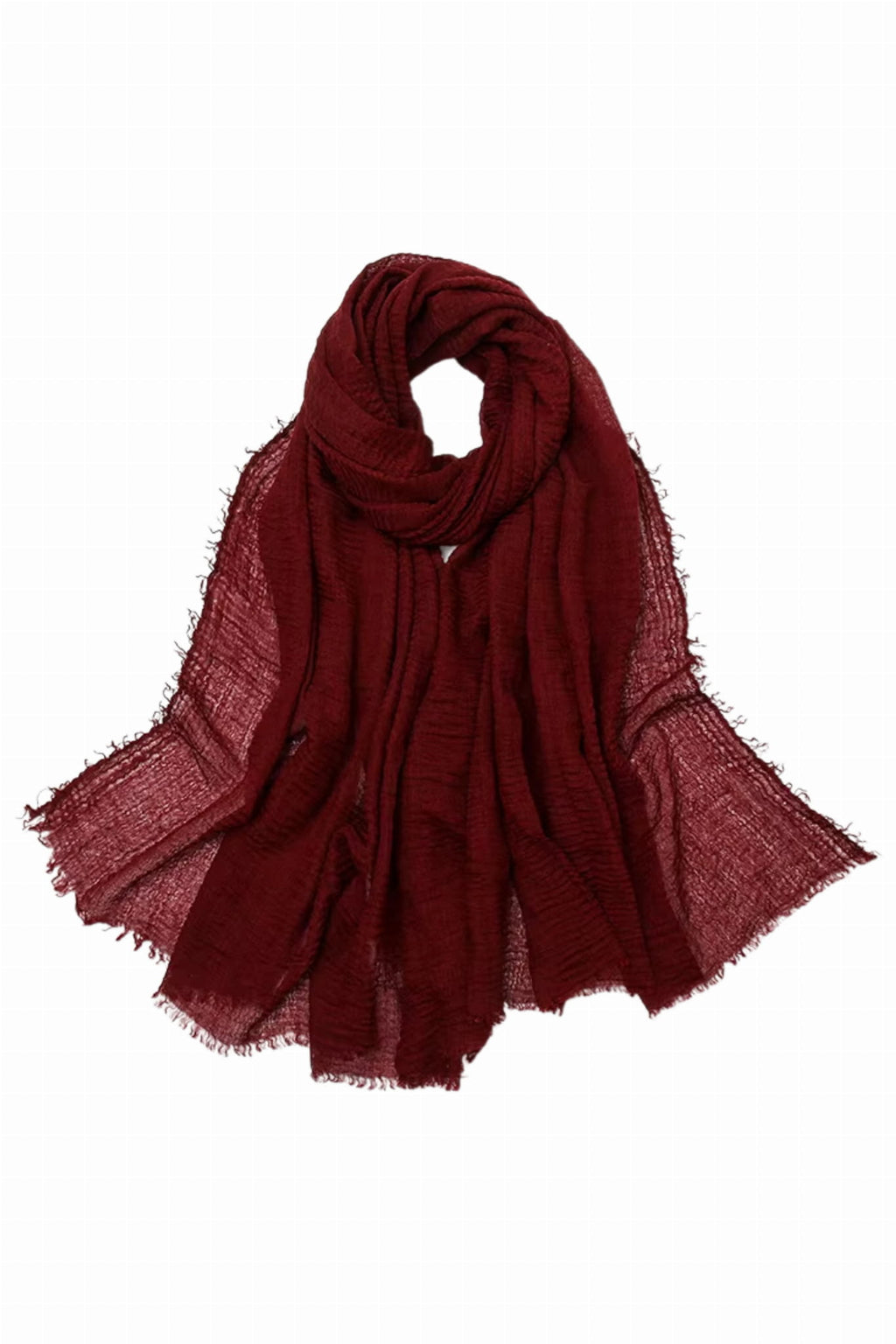Dámský šátek, Model: H001-31//T33//12, Barva: bordó, Složení materiálu: 100% polyester, Určení: vícesezónní, Rozměry(délka/šířka): 180cm/85cm