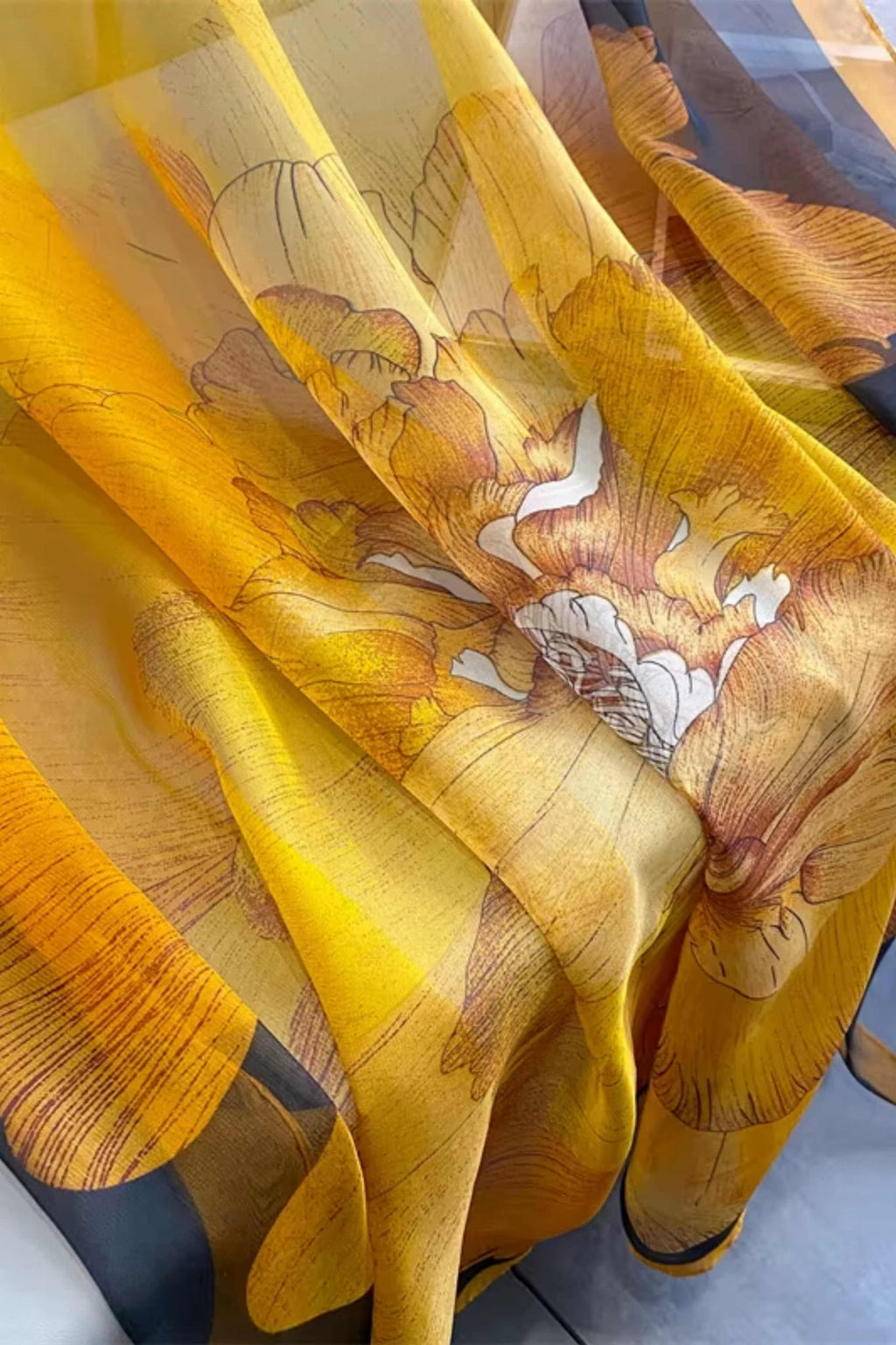 Szalik Damski, Model: YY003//T23//2, Kolor: żółty, Skład materiału: 100% Poliester, Przeznaczenie: Wielosezonowe, Wymiary(długość/szerokość): 190cm/135cm (Szalik Damski, zdjęcie 3)