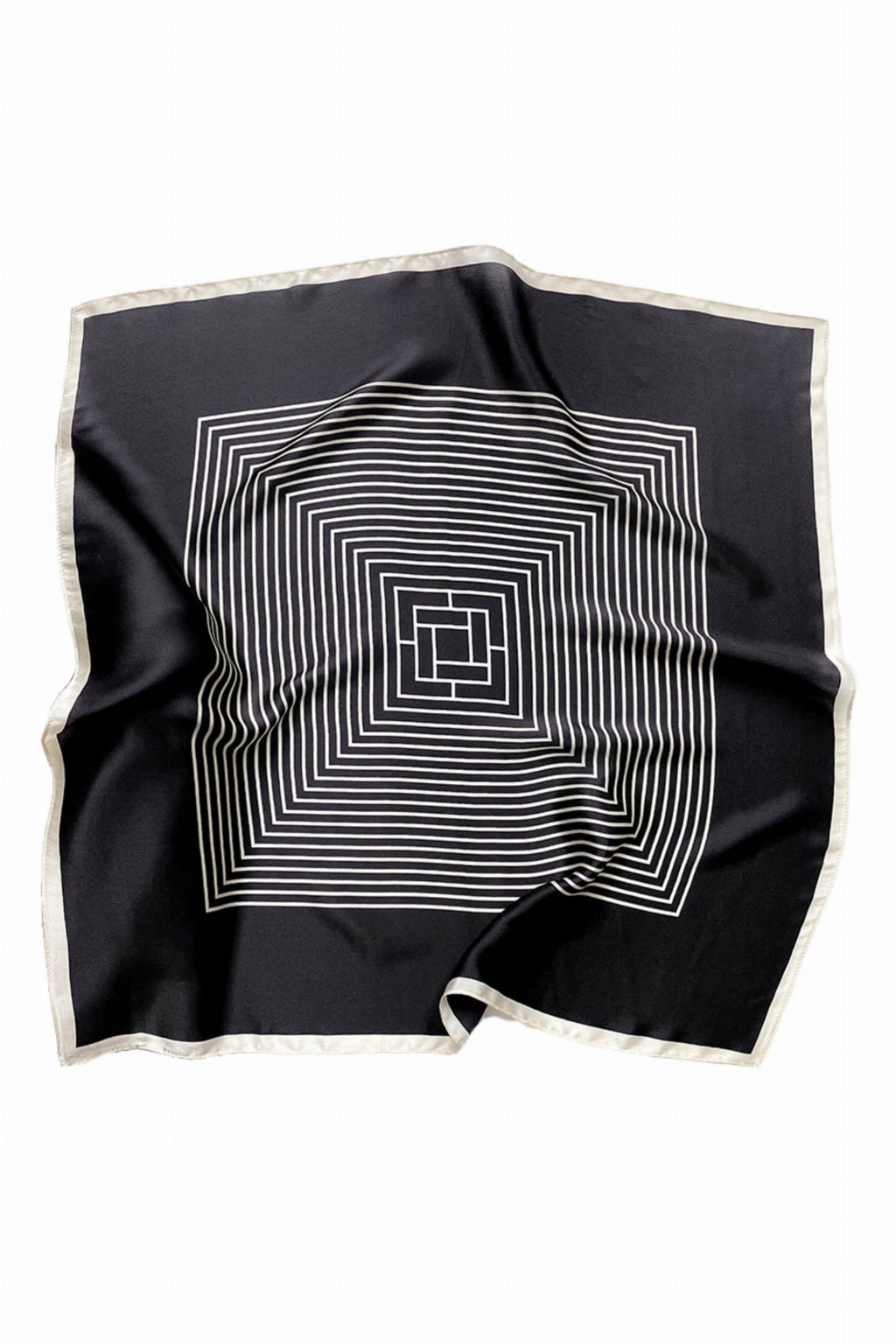 Apaszka, Model: ZS069-3//T42//21, Kolor: czarny, Skład materiału: 100% Jedwab, Przeznaczenie: Wielosezonowe, Wymiary(długość/szerokość): 70cm/70cm