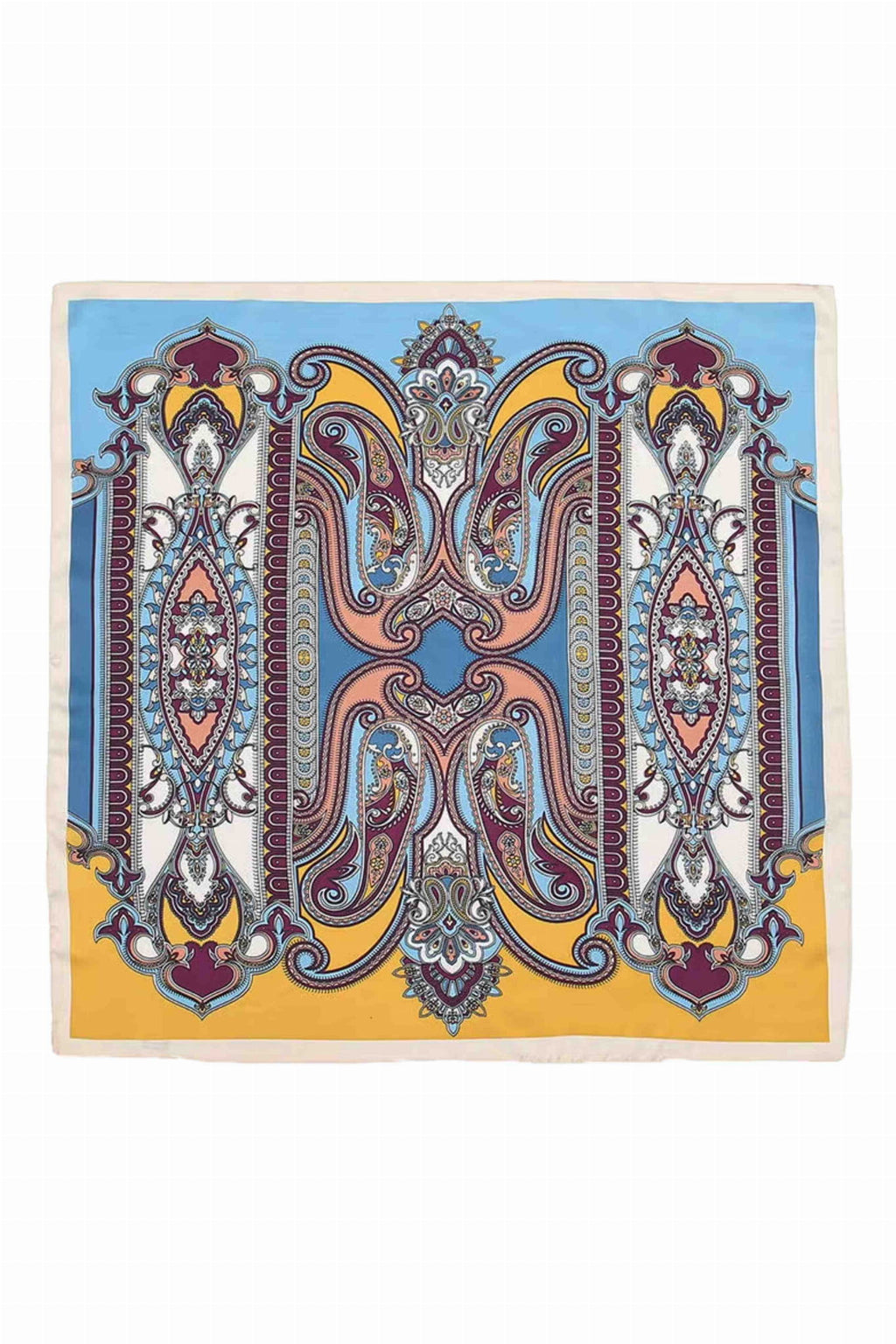 Przód satynowej apaszki z wyrazistym wzorem, idealnej do eleganckich stylizacji | KAMEA | Spironik.pl