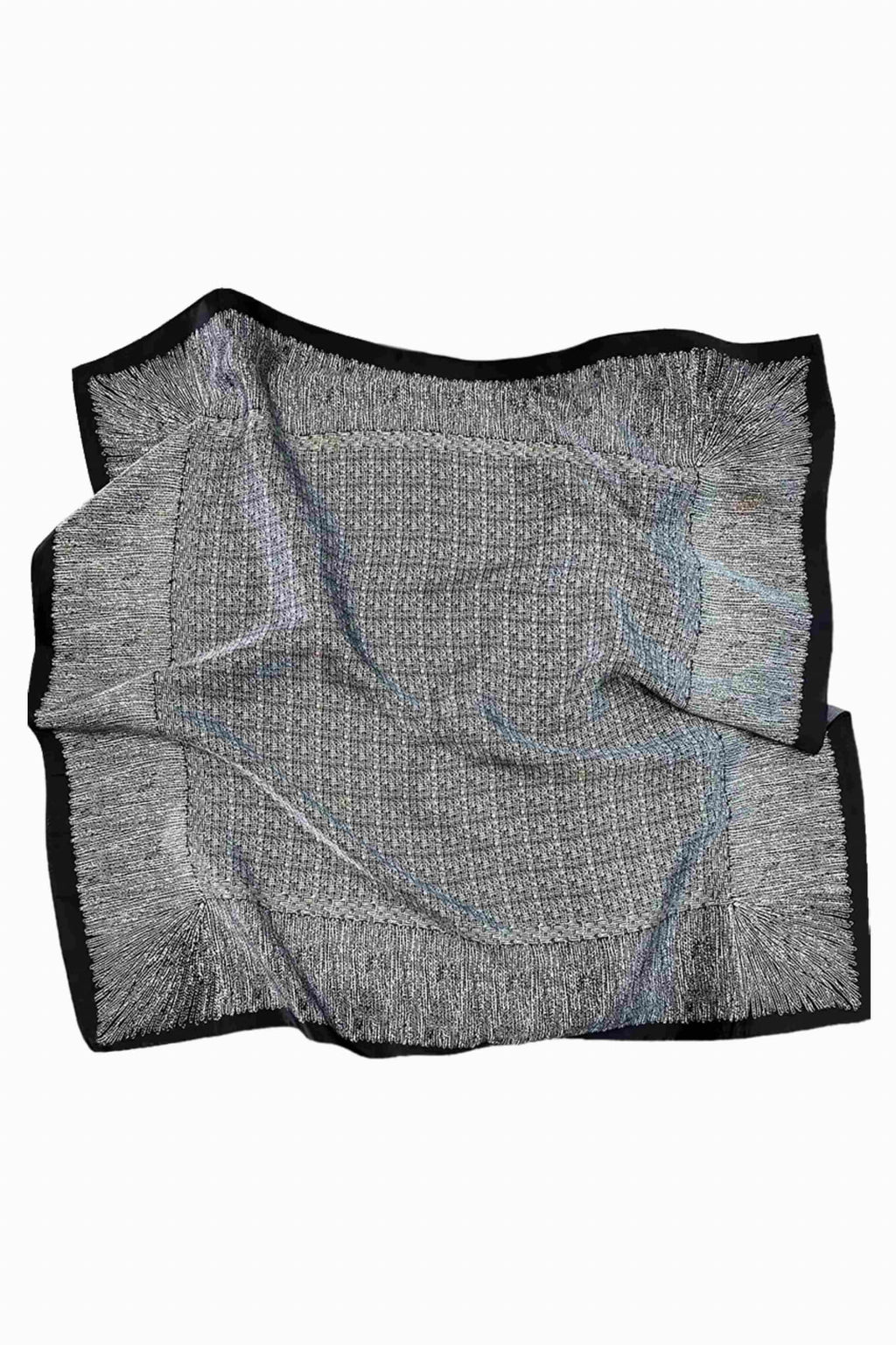 Apaszka, Model: F130//T34//13, Kolor: szary, Skład materiału: 100% Poliester, Przeznaczenie: Wielosezonowe, Wymiary(długość/szerokość): 90cm/90cm (Apaszka, zdjęcie 4)