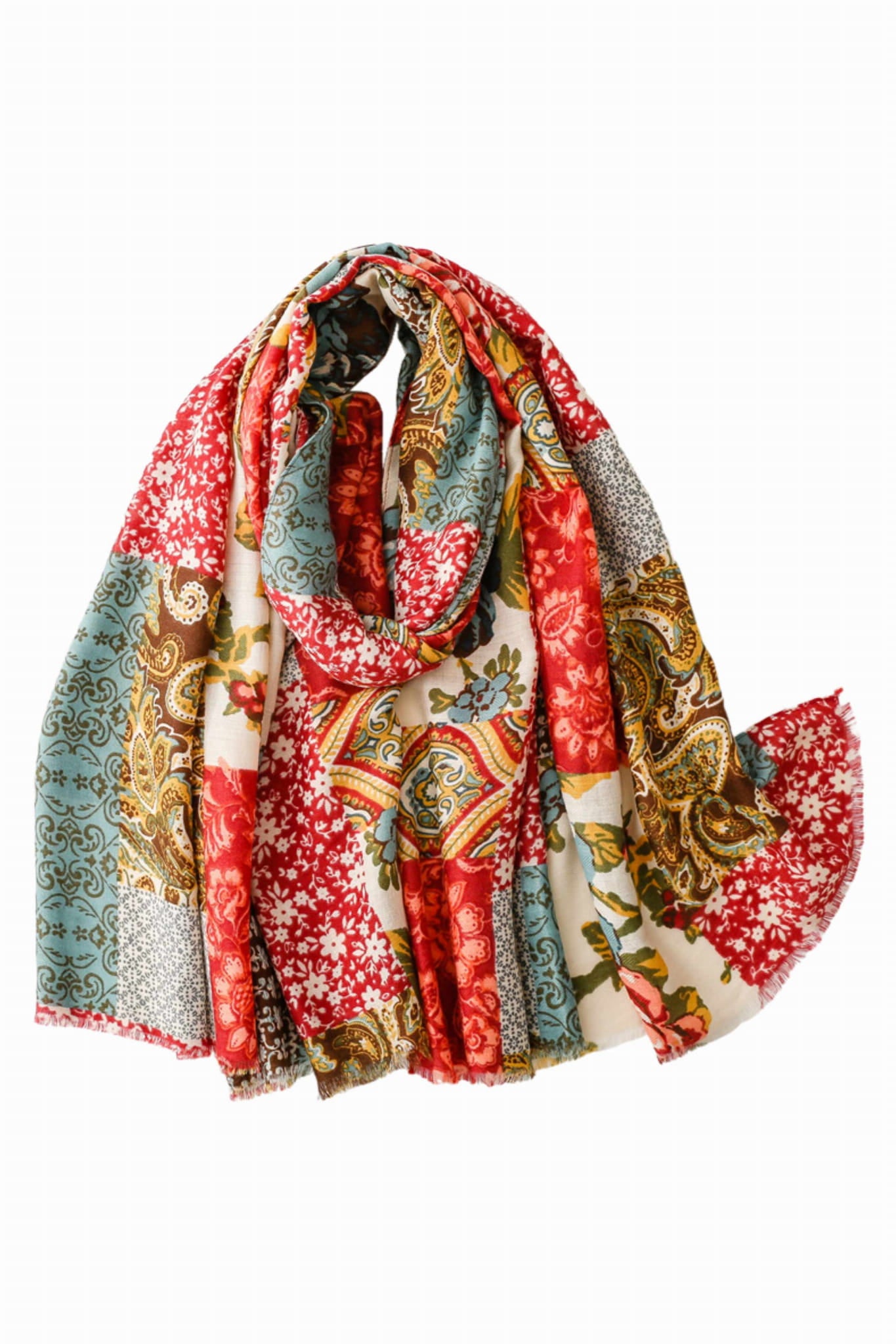 Szalik Damski, Model: C2307//T27//6, Kolor: czerwony, Skład materiału: 100% Wiskoza, Przeznaczenie: Wielosezonowe, Wymiary(długość/szerokość): 180cm/90cm