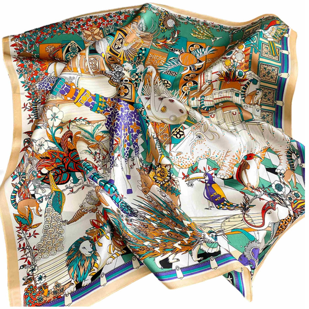 Wzór apaszki z etnicznymi elementami, idealny do noszenia przez cały rok | KAMEA | Spironik.pl