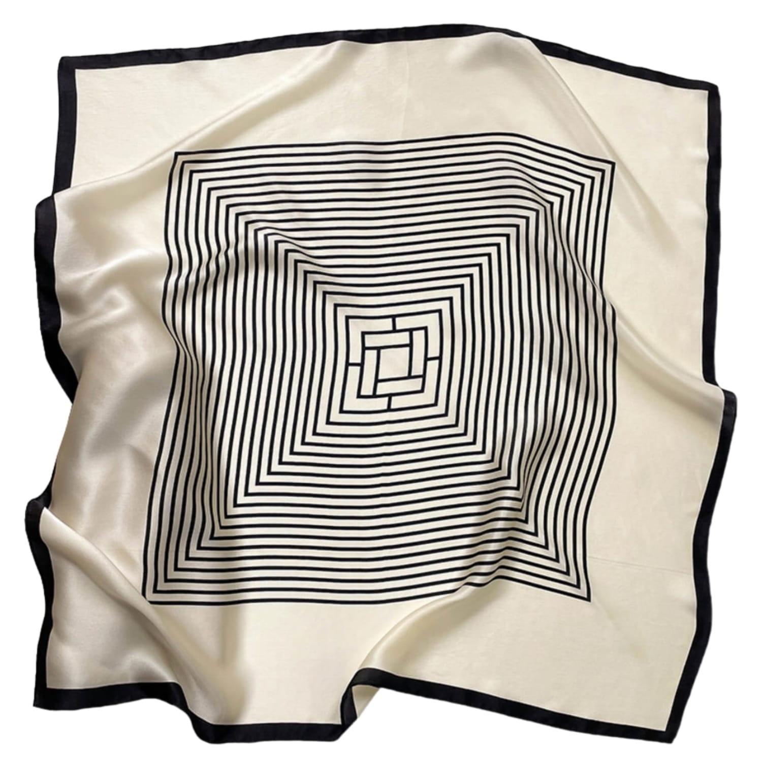 Apaszka 70x70 cm z jedwabiu, zawiązana na szyi, dodająca elegancji każdemu outfitowi | KAMEA | Spironik.pl