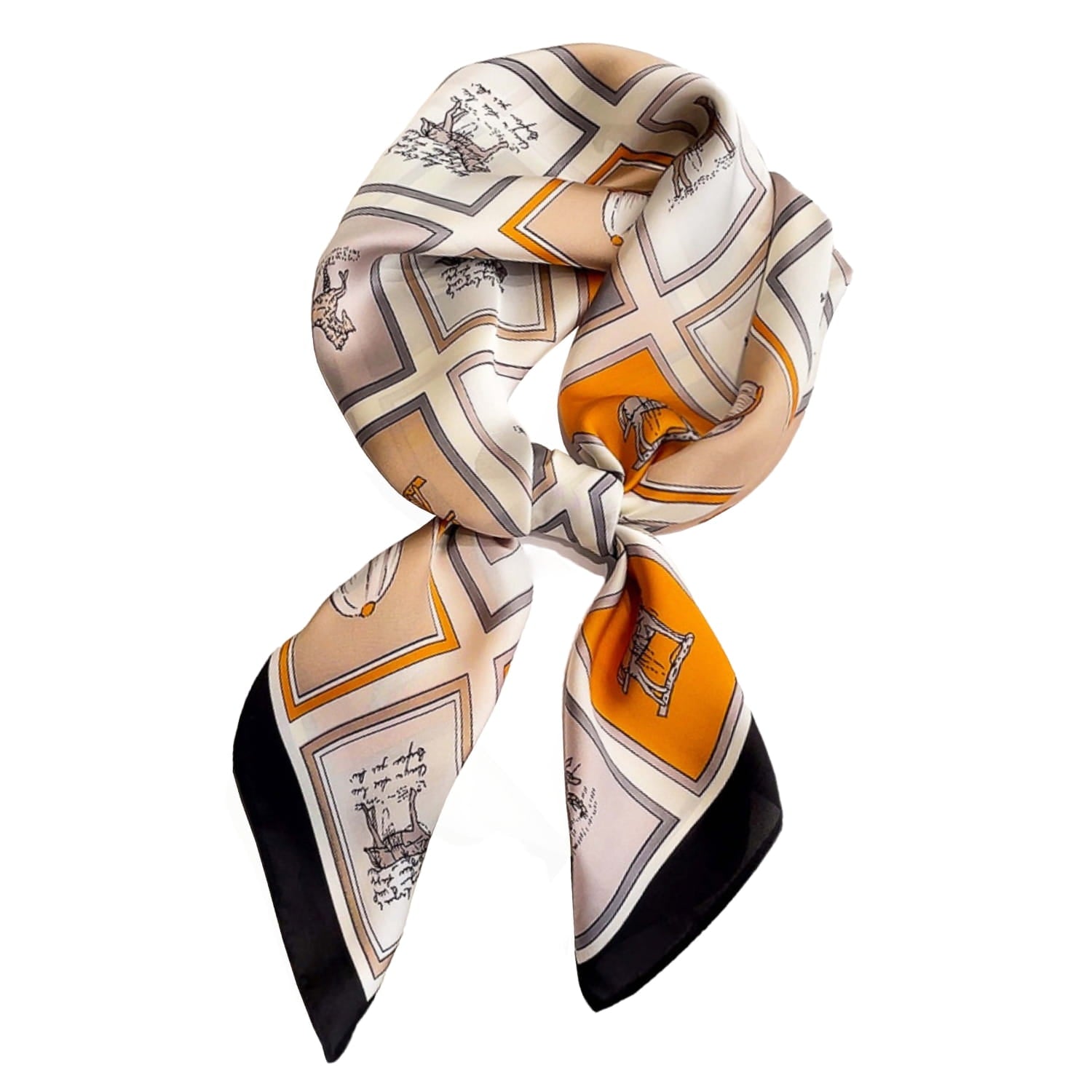 Apaszka w użyciu jako ozdoba przy torebce, uniwersalny dodatek do różnych stylizacji | KAMEA | Spironik.pl