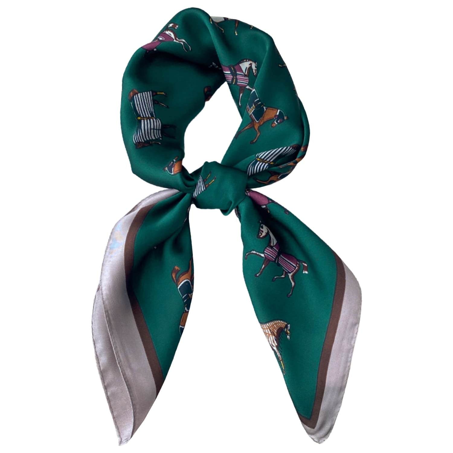 Apaszka, Model: FJ099-1//T40//19, Kolor: ciemny zielony, Skład materiału: 100% Poliester, Przeznaczenie: Wielosezonowe, Wymiary(długość/szerokość): 70cm/70cm (Apaszka, zdjęcie 8)