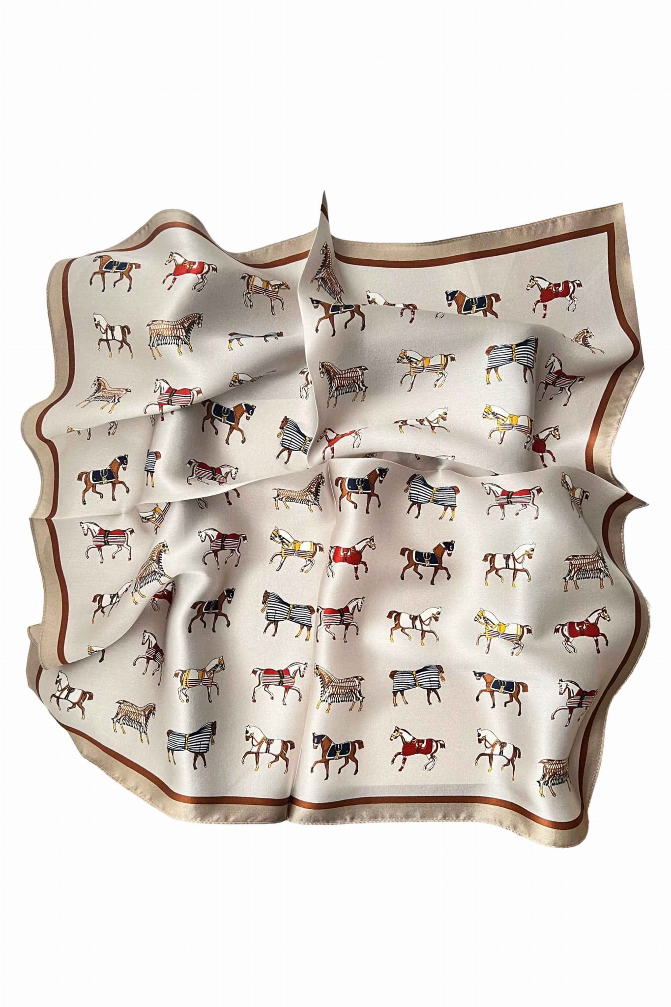 Apaszka w stylu vintage, wykonana z gładkiego, satynowego poliestru | KAMEA | Spironik.pl