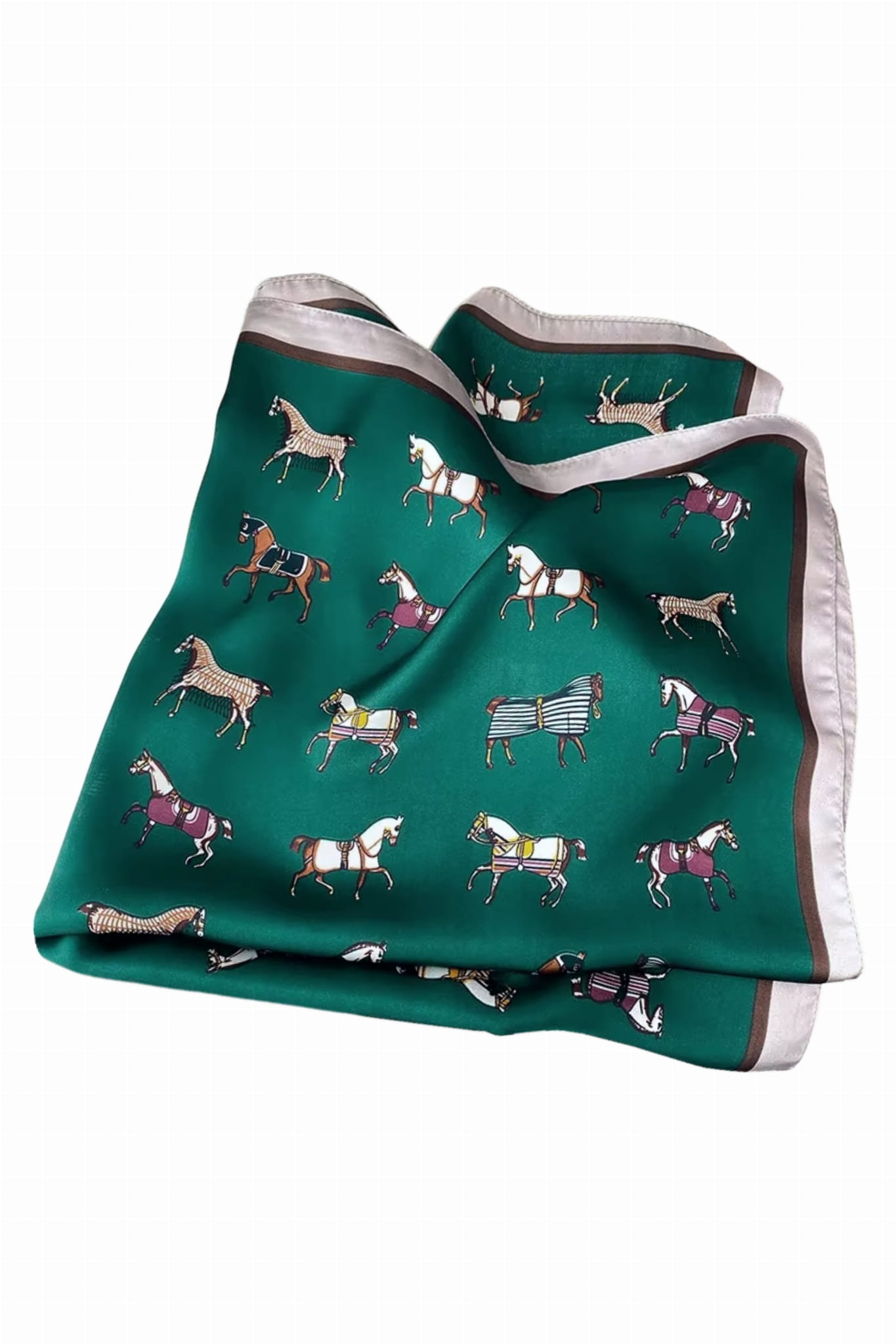 Apaszka, Model: FJ099-1//T40//19, Kolor: ciemny zielony, Skład materiału: 100% Poliester, Przeznaczenie: Wielosezonowe, Wymiary(długość/szerokość): 70cm/70cm (Apaszka, zdjęcie 6)