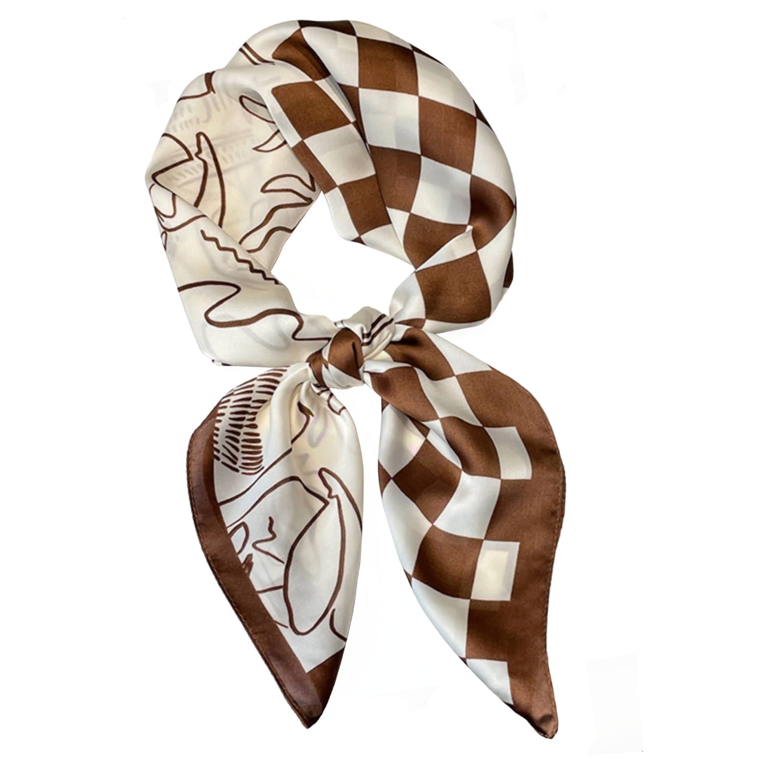 Wymiary apaszki 70x70 cm, idealne do noszenia na szyi lub jako dodatek do torebki | KAMEA | Spironik.pl