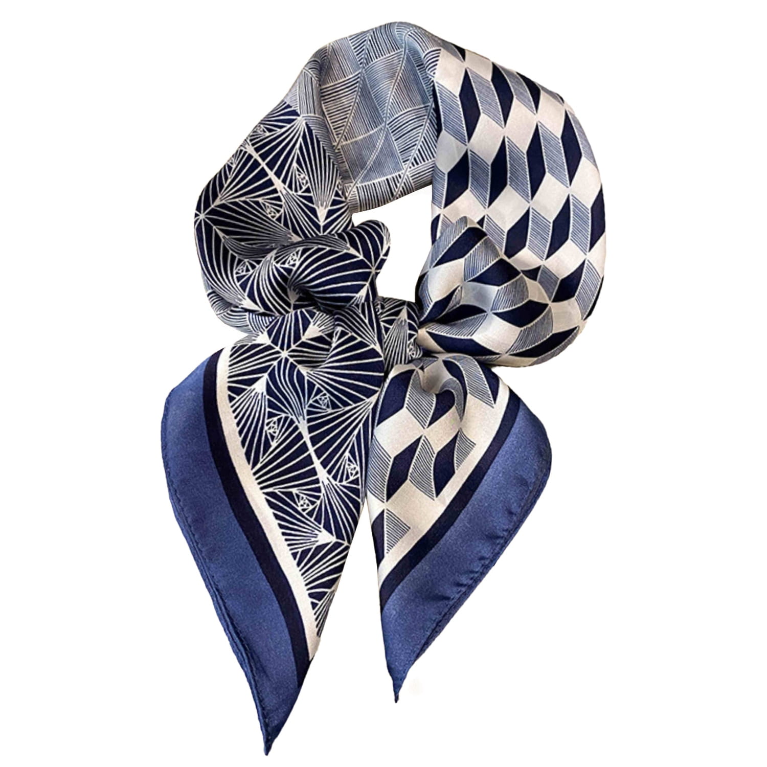 Apaszka w skali, ukazująca jej wymiary oraz stylowe połączenie kolorów i wzorów | KAMEA | Spironik.pl