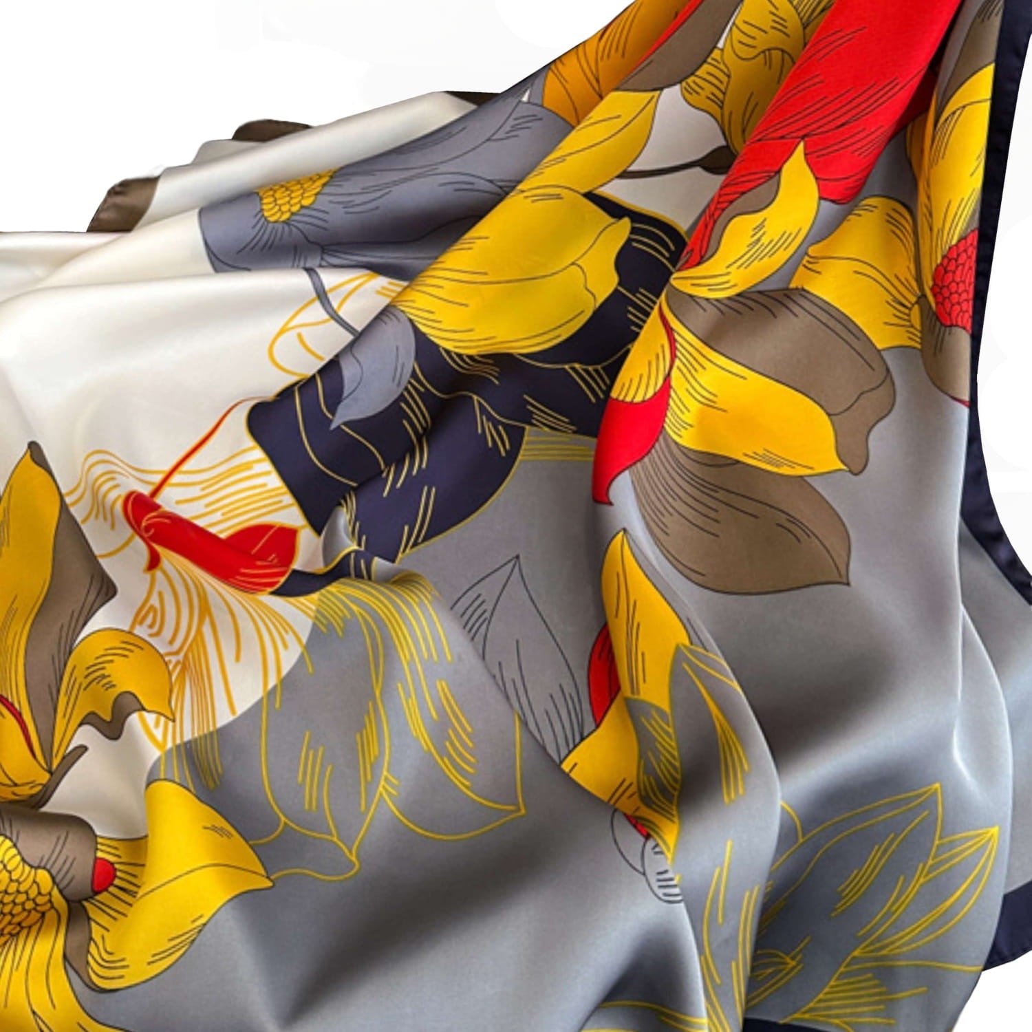 Bok apaszki satynowej, prezentujący gładką fakturę materiału z subtelnym połyskiem | KAMEA | Spironik.pl