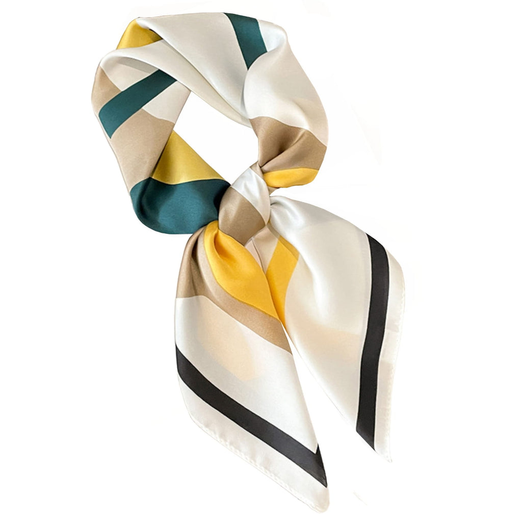 Apaszka, Model: FJ277-1//T40//19, Kolor: zielony, Skład materiału: 100% Poliester, Przeznaczenie: Wielosezonowe, Wymiary(długość/szerokość): 70cm/70cm (Apaszka, zdjęcie 5)