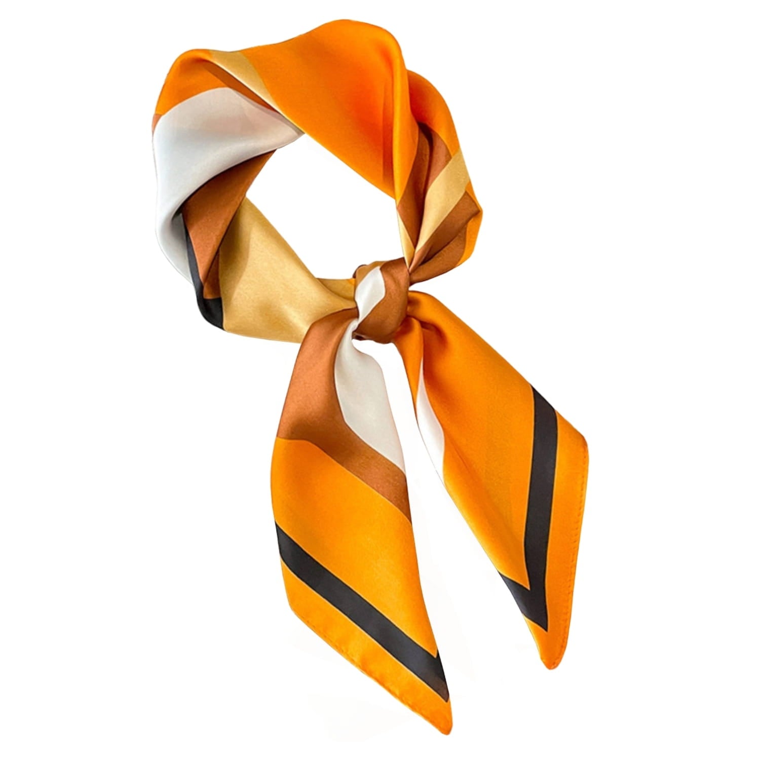 Apaszka o wysokiej jakości materiale, z geometrycznym wzorem, doskonała do torebki lub włosów | KAMEA | Spironik.pl