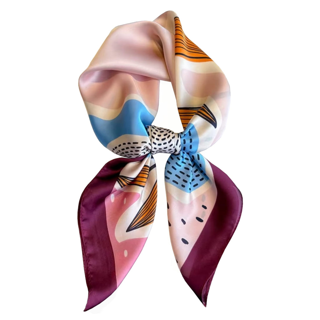 Apaszka, Model: FJ376-1//T41//20, Kolor: różowy, Skład materiału: 100% Poliester, Przeznaczenie: Wielosezonowe, Wymiary(długość/szerokość): 70cm/70cm (Apaszka, zdjęcie 6)