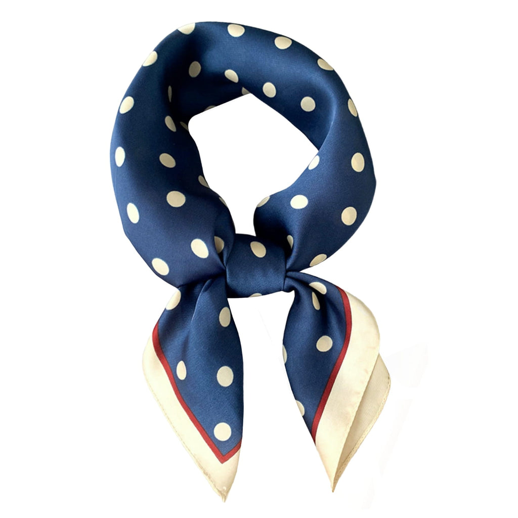 Apaszka, Model: FJ201-3//T40//19, Kolor: granatowy, Skład materiału: 100% Poliester, Przeznaczenie: Wielosezonowe, Wymiary(długość/szerokość): 70cm/70cm (Apaszka, zdjęcie 5)