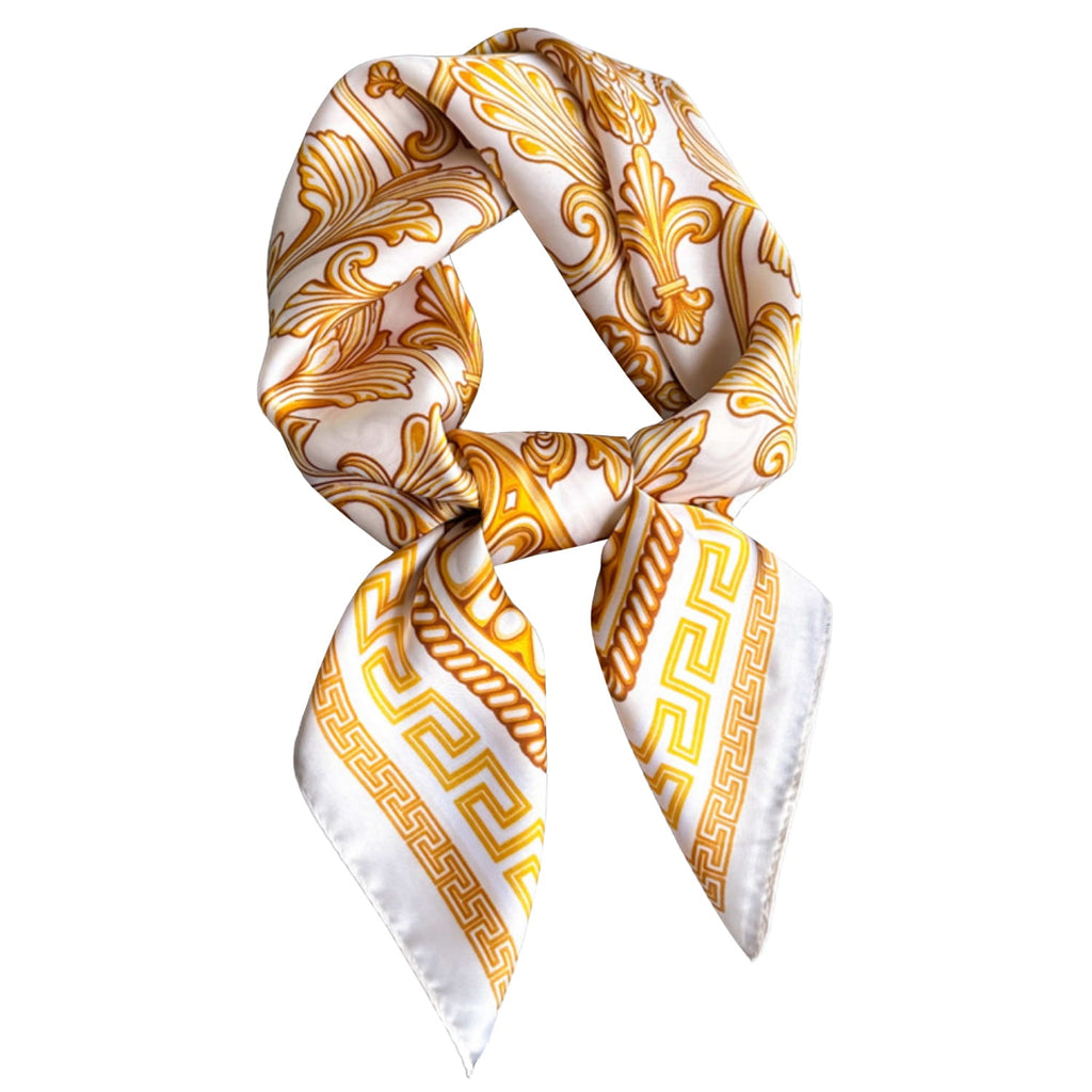 Wzór grecki na bordiurze apaszki, podkreślający jej luksusowy charakter | KAMEA | Spironik.pl