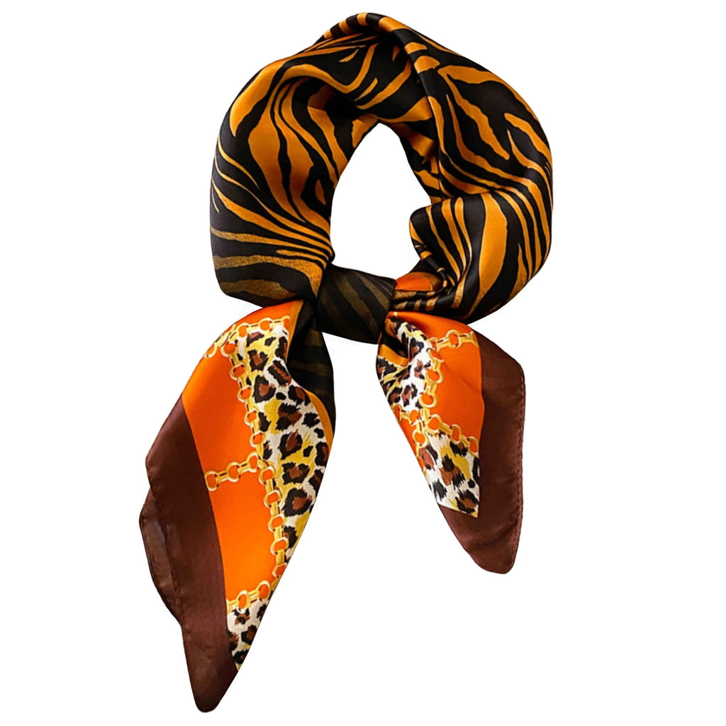 Widok apaszki z boku, ukazujący efektowną ramkę w panterkowy motyw | KAMEA | Spironik.pl