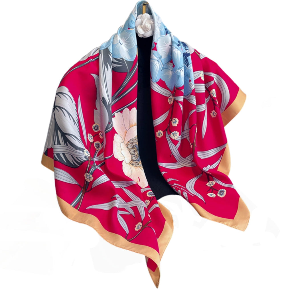 Apaszka w skali, prezentująca wymiary 90x90 cm, idealna do różnych stylizacji | KAMEA | Spironik.pl