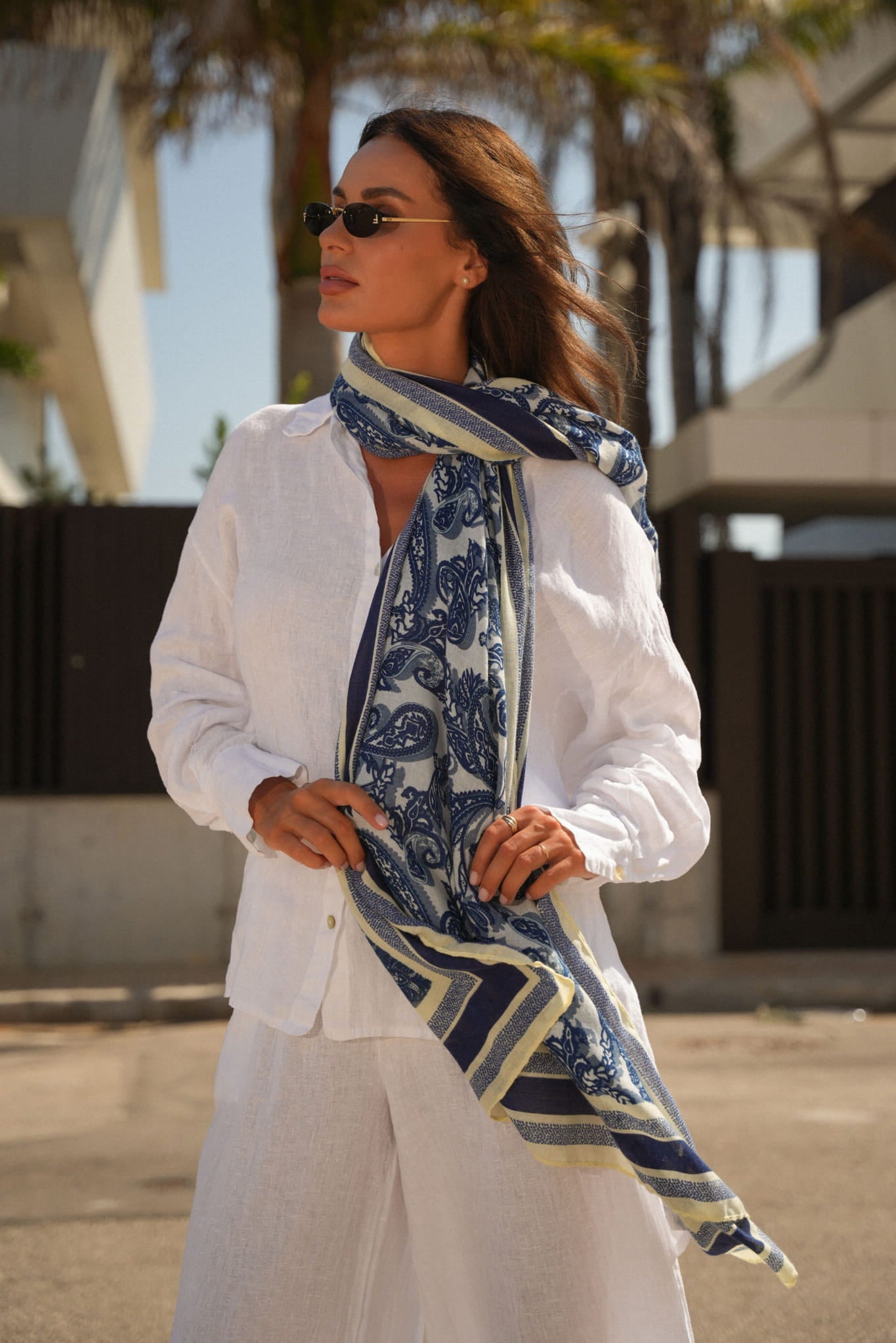 Model: C2270-2//T32//11, Kolor: niebieski, Skład materiału: 100% Wiskoza, Przeznaczenie: Wielosezonowe, Wymiary(długość/szerokość): 180cm/85cm