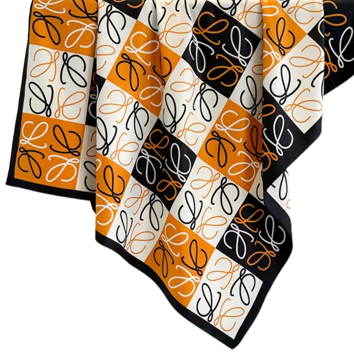 Apaszka, Model: F219-1//T35//14, Kolor: pomarańczowy, Skład materiału: 100% Poliester, Przeznaczenie: Wielosezonowe, Wymiary(długość/szerokość): 90cm/90cm (Apaszka, zdjęcie 7)