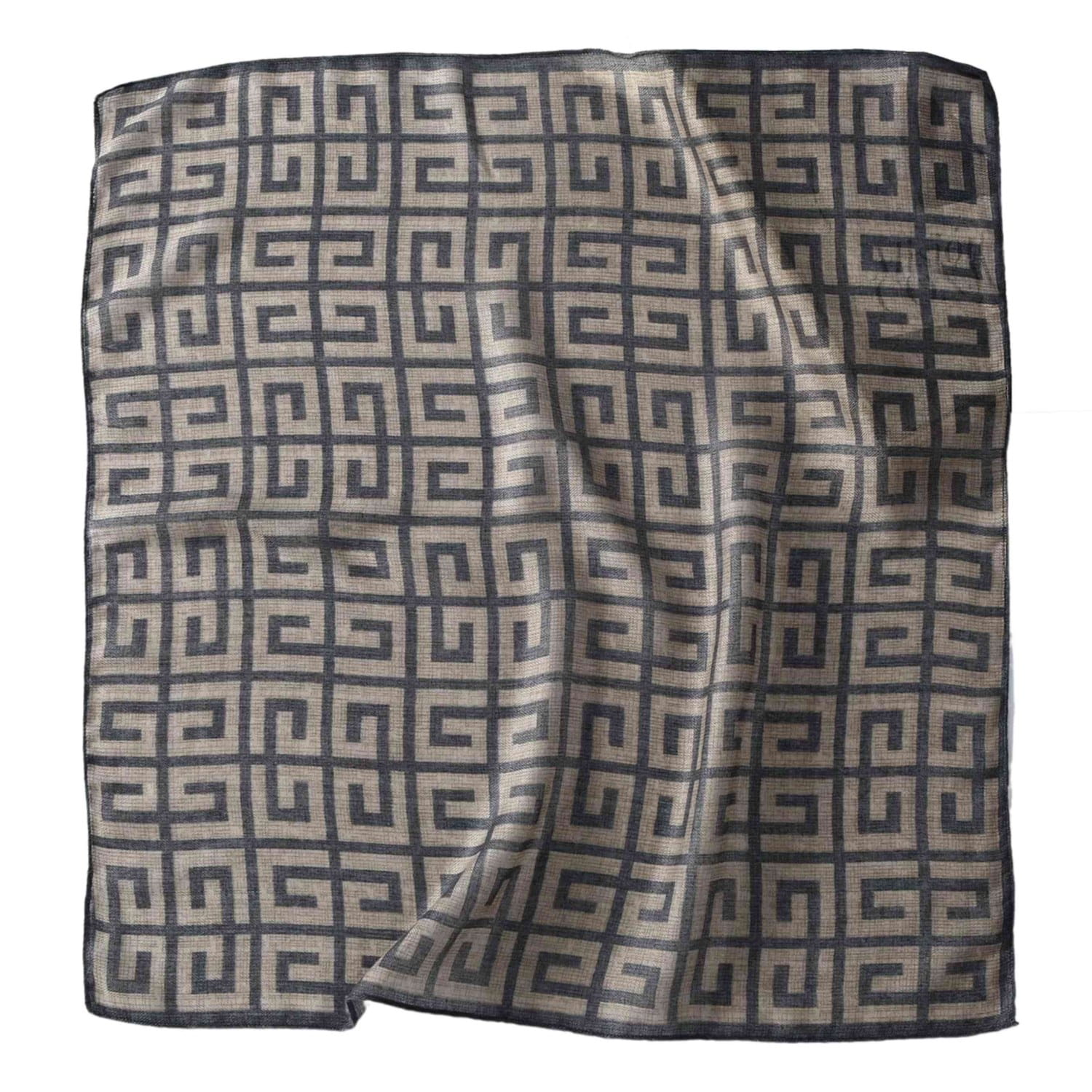 Apaszka, Model: F216-4//T35//14, Kolor: grafitowy, Skład materiału: 100% Poliester, Przeznaczenie: Wielosezonowe, Wymiary(długość/szerokość): 90cm/90cm (Apaszka, zdjęcie 5)