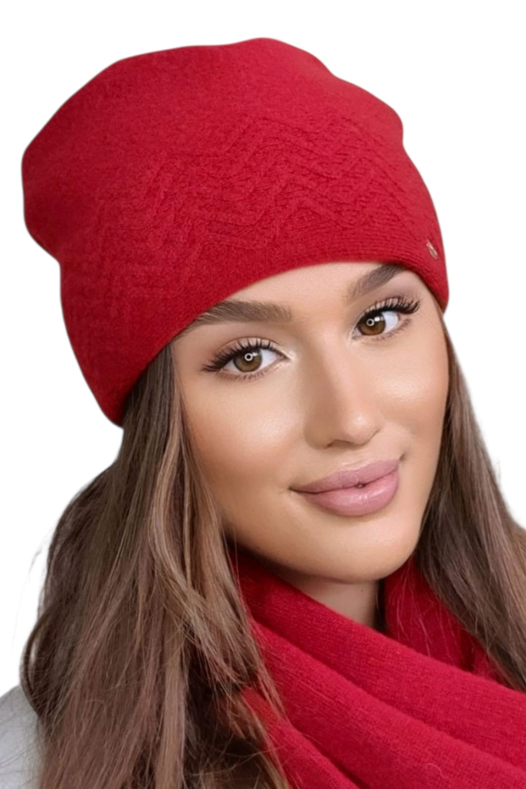 Čepice, Model: Hana, Barva: červená, Složení materiálu: 80% Vlna; 20% Polyamid, Určení: Podzim/Zima, Velikost: Univerzální (54-60)