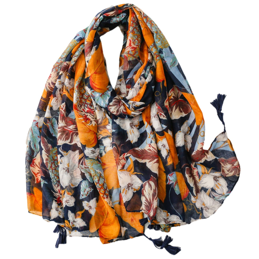 Szal o wymiarach 180x90 cm, wykonany z 50% bawełny i 50% wiskozy, wyprodukowany w Polsce | KAMEA | Spironik.pl