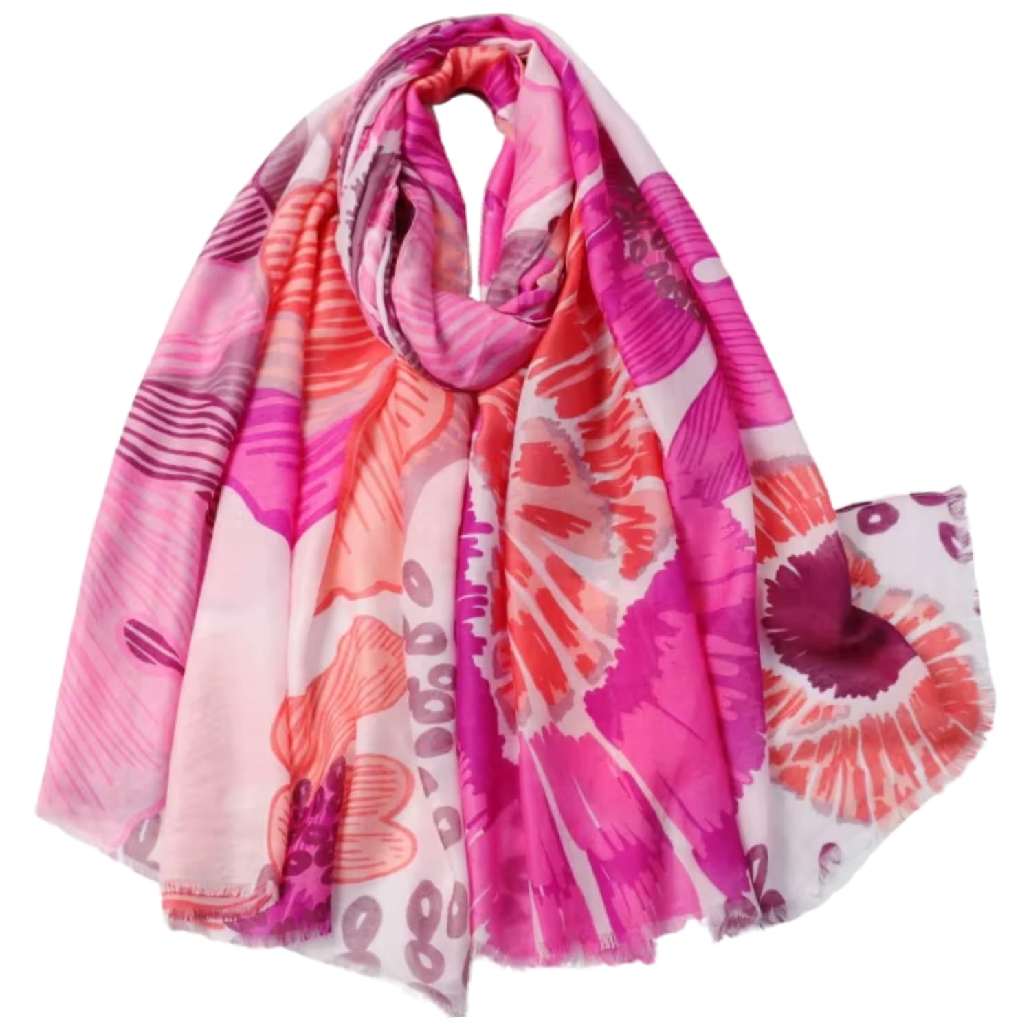 Widok szala z boku, ukazujący jego wymiary 180x90 cm oraz intensywne kolory | KAMEA | Spironik.pl