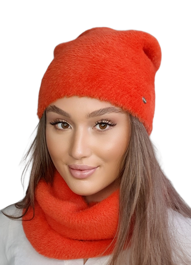 Czapki, Model: Iryda, Kolor: rudy, Skład materiału: 100% Poliamid, Przeznaczenie: Jesień/Zima, Rozmiar: Uniwersalny (54-60)