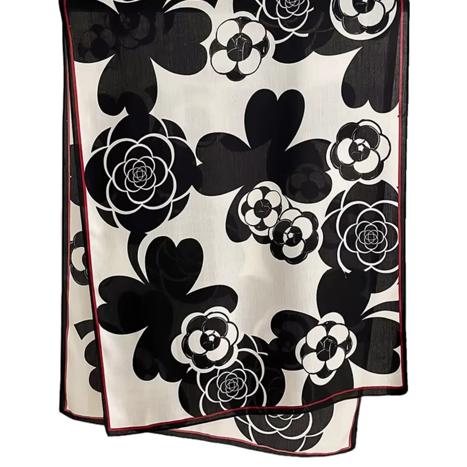 Szal w graficzne kwiaty, idealny do noszenia zarówno z płaszczem, jak i lekką sukienką | KAMEA | Spironik.pl