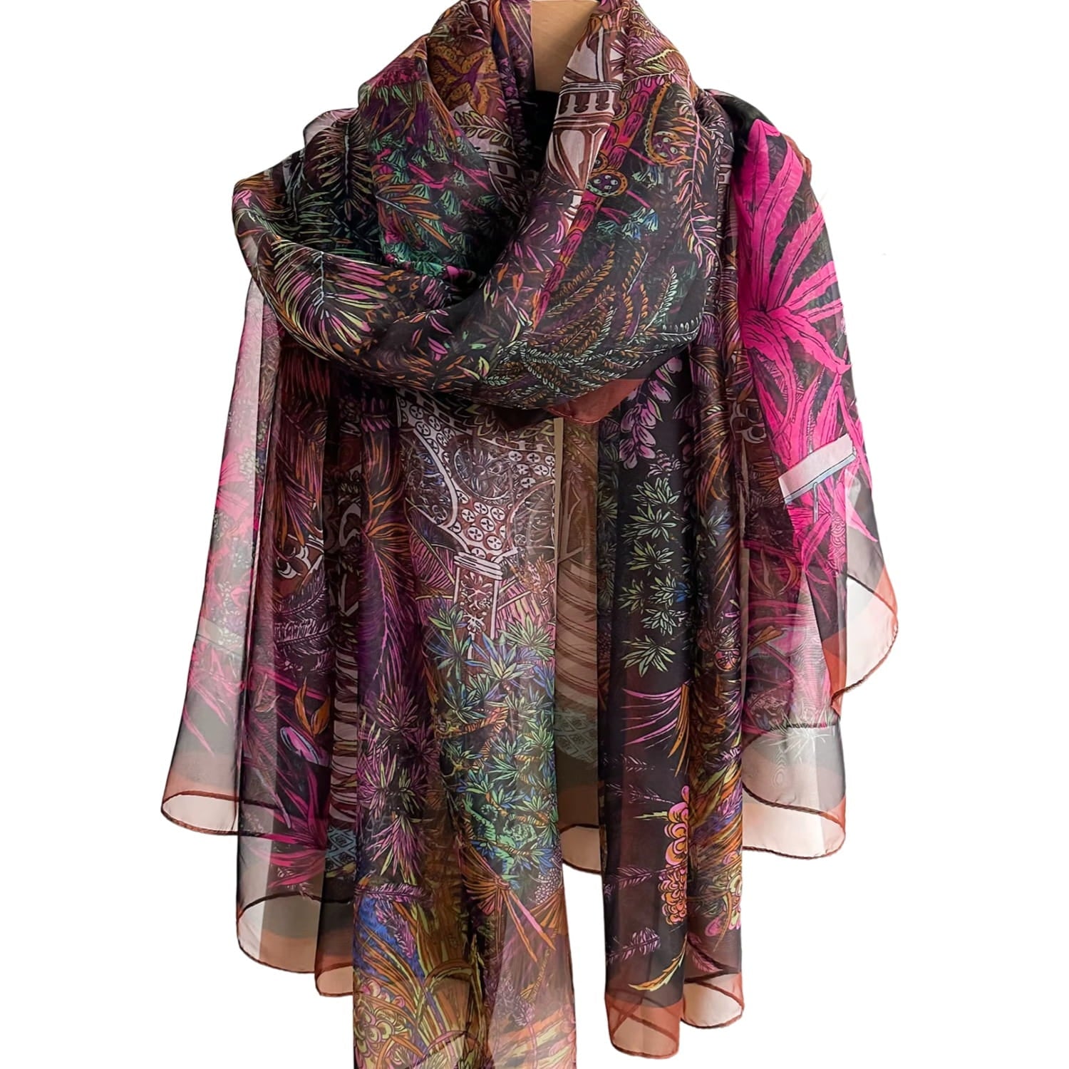 Szalik Damski, Model: YY177//T23//2, Kolor: fuksja, Skład materiału: 100% Poliester, Przeznaczenie: Wielosezonowe, Wymiary(długość/szerokość): 190cm/135cm (Szalik Damski, zdjęcie 5)