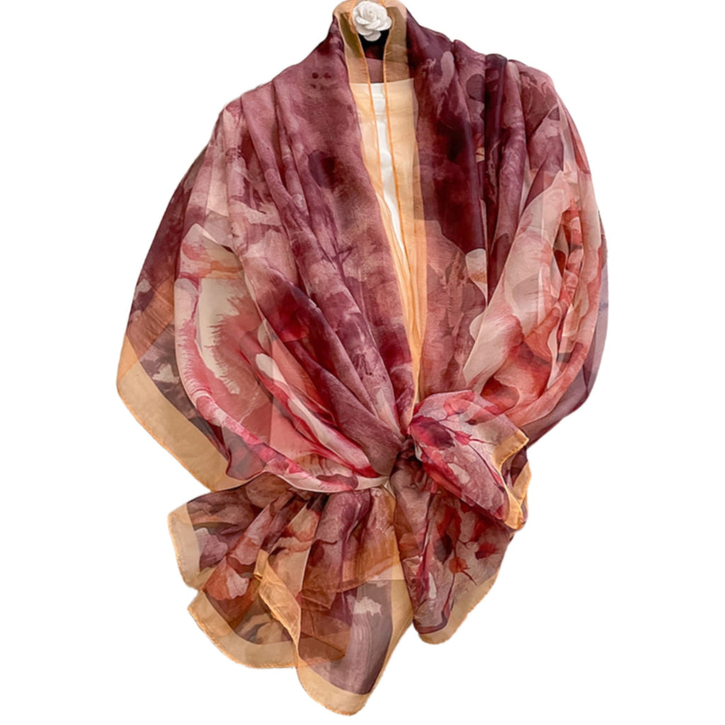 Szalik Damski, Model: YY059//T23//2, Kolor: burgundowy, Skład materiału: 100% Poliester, Przeznaczenie: Wielosezonowe, Wymiary(długość/szerokość): 190cm/135cm (Szalik Damski, zdjęcie 6)